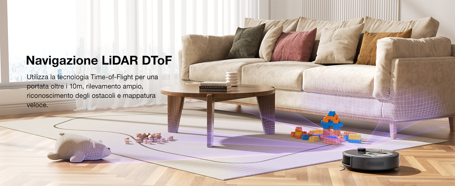 Робот-пилосос OKP L7G 3-в-1 з функцією миття, 6000Pa, LiDAR, 150 хв, WiFi, Alexa, для тварин, килимів, твердих підлог, сірий