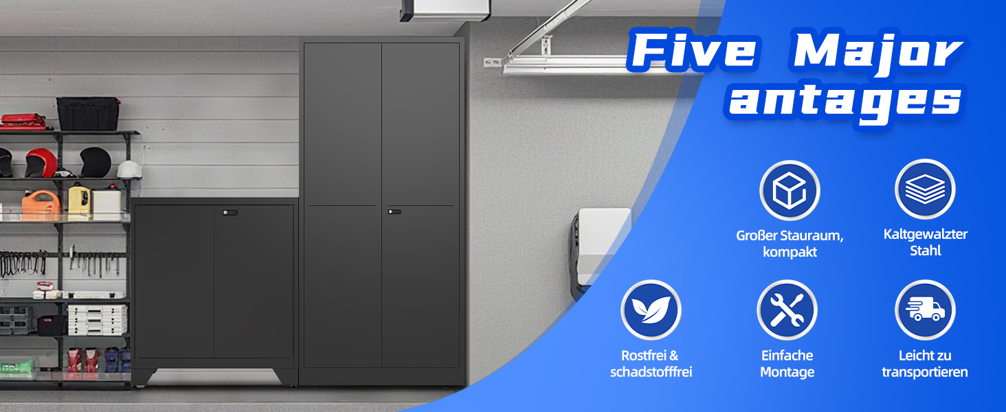 Металевий шафа-сейф для документів, 90x80x40 см, білий (чорний) - з полицями та комбінаційним замком