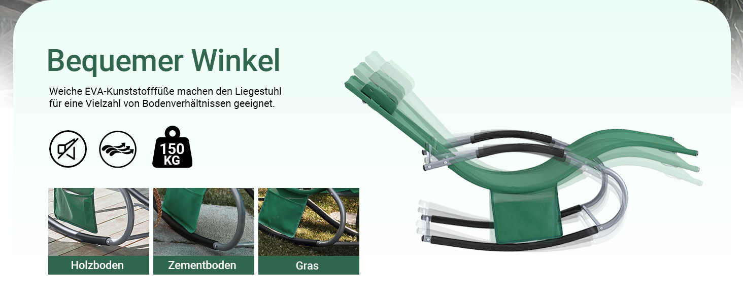 Шезлонг SoBuy для 2 осіб, садова швейцальська гойдалка, вологостійка, для тераси, балкона, кемпінгу, до 150 кг, Gartenmübel OGS28-SCHx2 (темно-зелений)