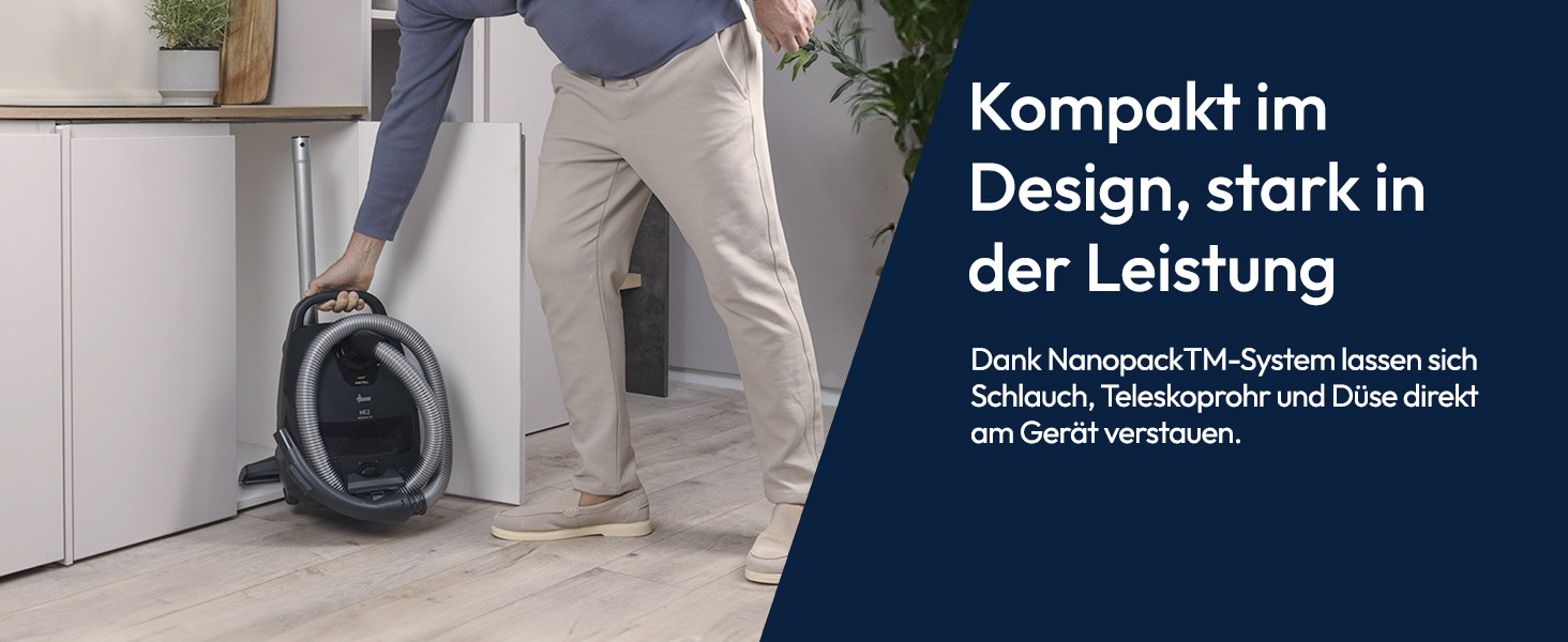 Пилсос Hoover HE2 Kompakter: для твердих поверхонь та килимів, мішок, фільтр EPA, 3.5л, аксесуари, 850W, 10м