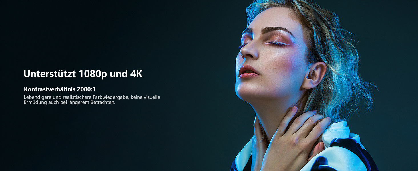 Міні-проектор VGKE з Android TV 13.0, 23000 люмен, Full HD 4K, WiFi6, Bluetooth, автофокус, автоматична корекція трапецеїдальних спотворень, для телефону/зовнішнього використання/ноутбука