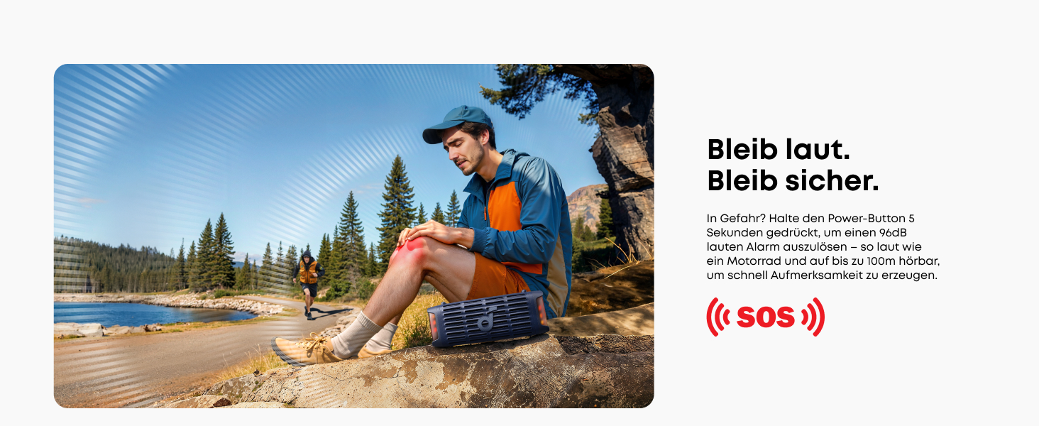 Soundcore Boom 3i від Anker – портативна Bluetooth колонка, водонепроникна IP68, 50W, 16 годин, світлодіодна підсвітка, TWS Stereo, для риболовлі, каякінгу, кемпінгу (Ozeanblau)