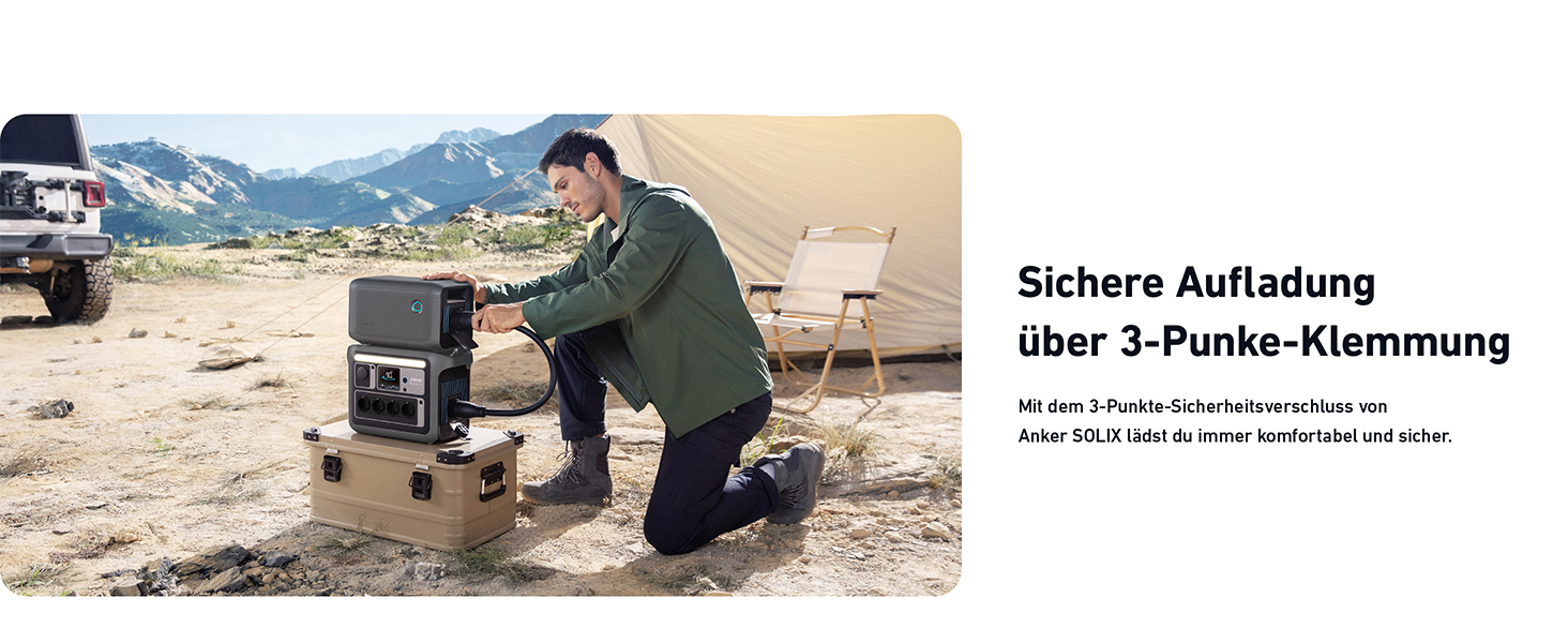 Портативна електростанція Anker SOLIX 1800W, LiFePO4, для кемпінгу та резервного живлення (опціональне сонячне панелі)