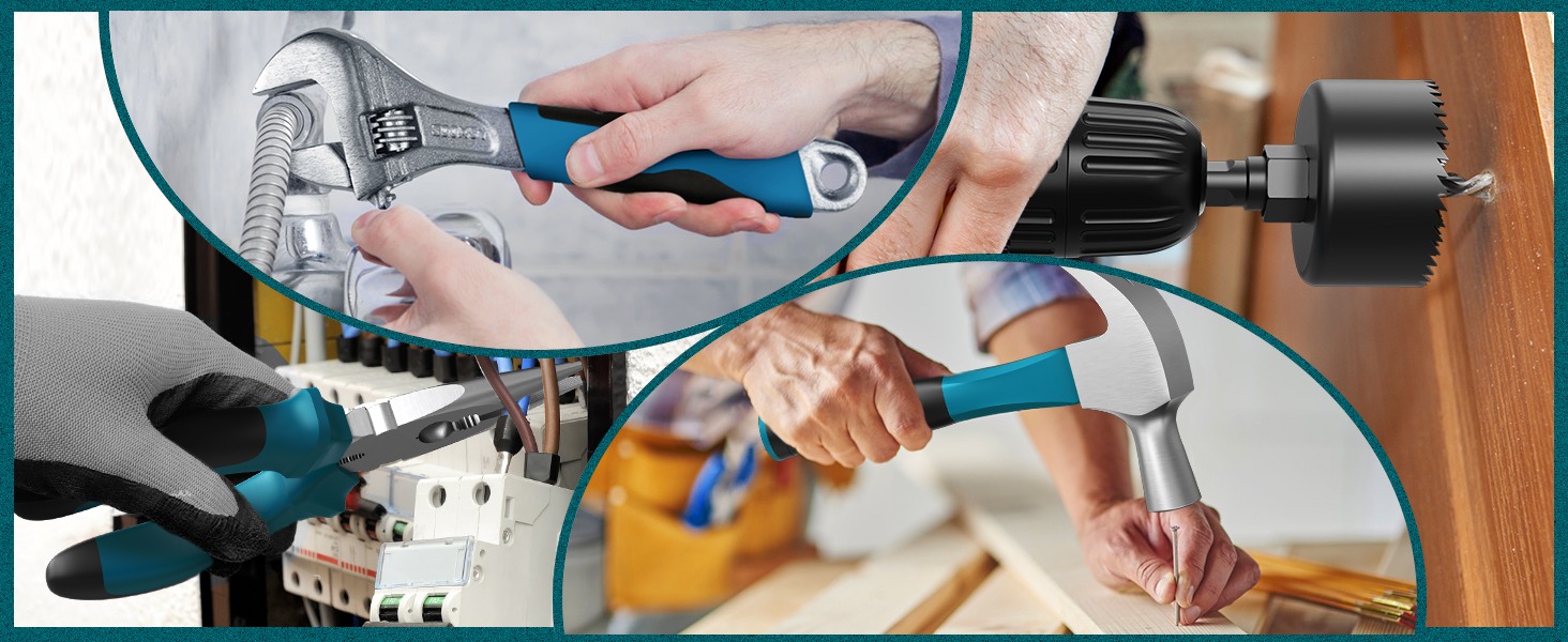 Набір інструментів Sundpey 255 предметів з акумуляторним дрилем-шуруповертом 21V, 2x2000mAh, синій - для дому та авто