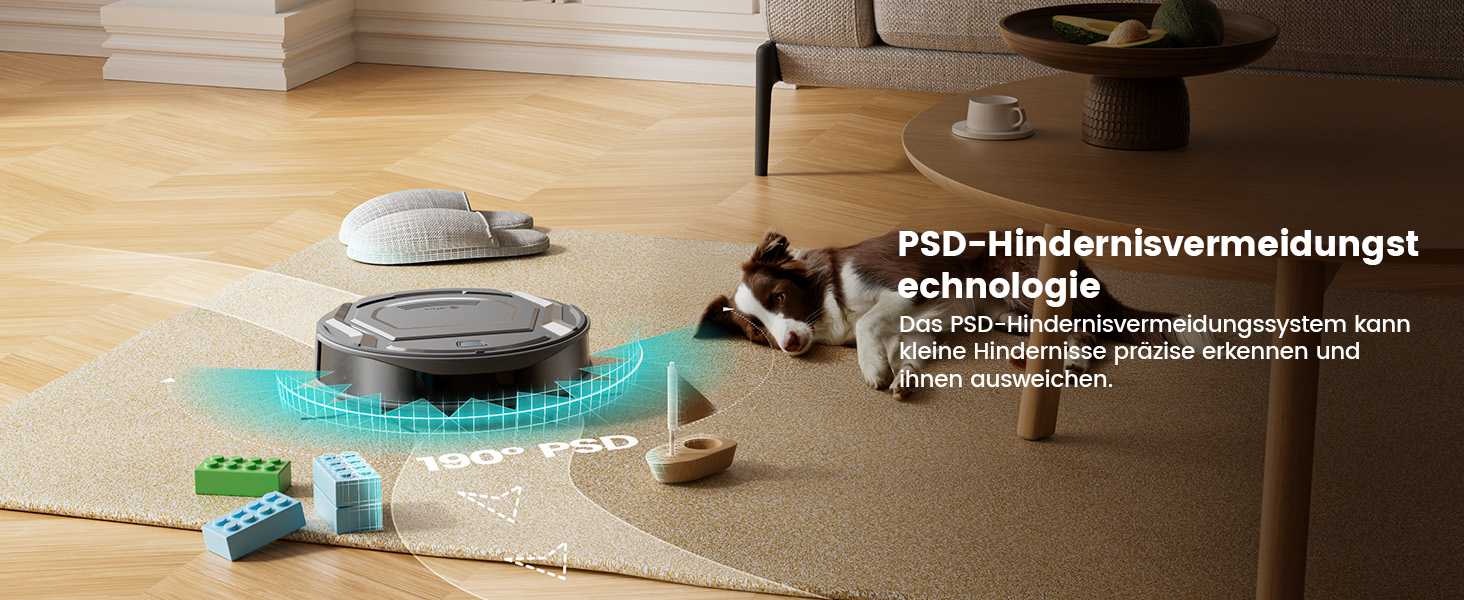 Робот-пилосос LEFANT M210P: потужний, для твердих підлог, з Wi-Fi, Bluetooth, Alexa, 2200Pa, для шерсті тварин