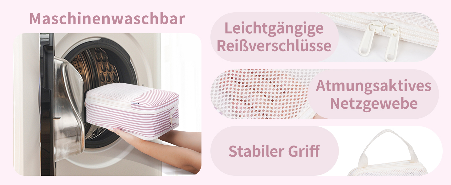 Набір органайзерів для валізи та рюкзака Narwey, 6 шт, компресійні пакувальні куби для подорожей, синій з візерунком