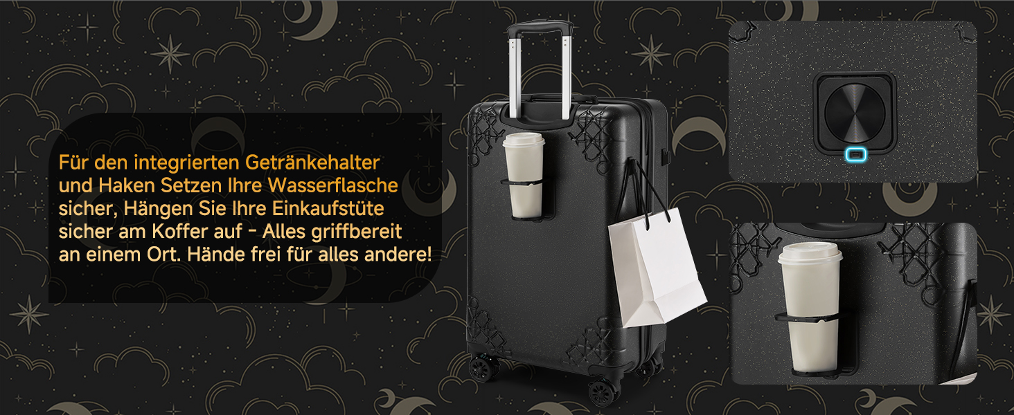 Набір валіз Sea Choice 3 шт. з жорстким корпусом, розширюваний, легкий, з TSA замком, бежевий