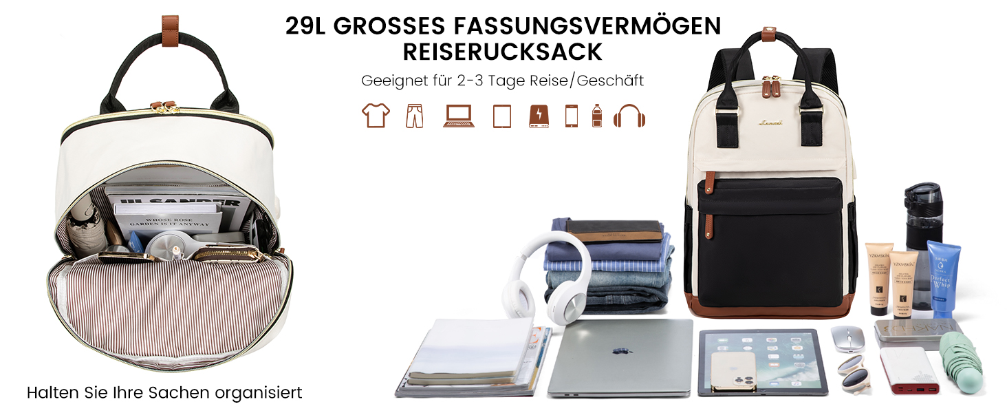 Жіночий рюкзак LOVEVOOK: водонепроникний, для ноутбука 17.3