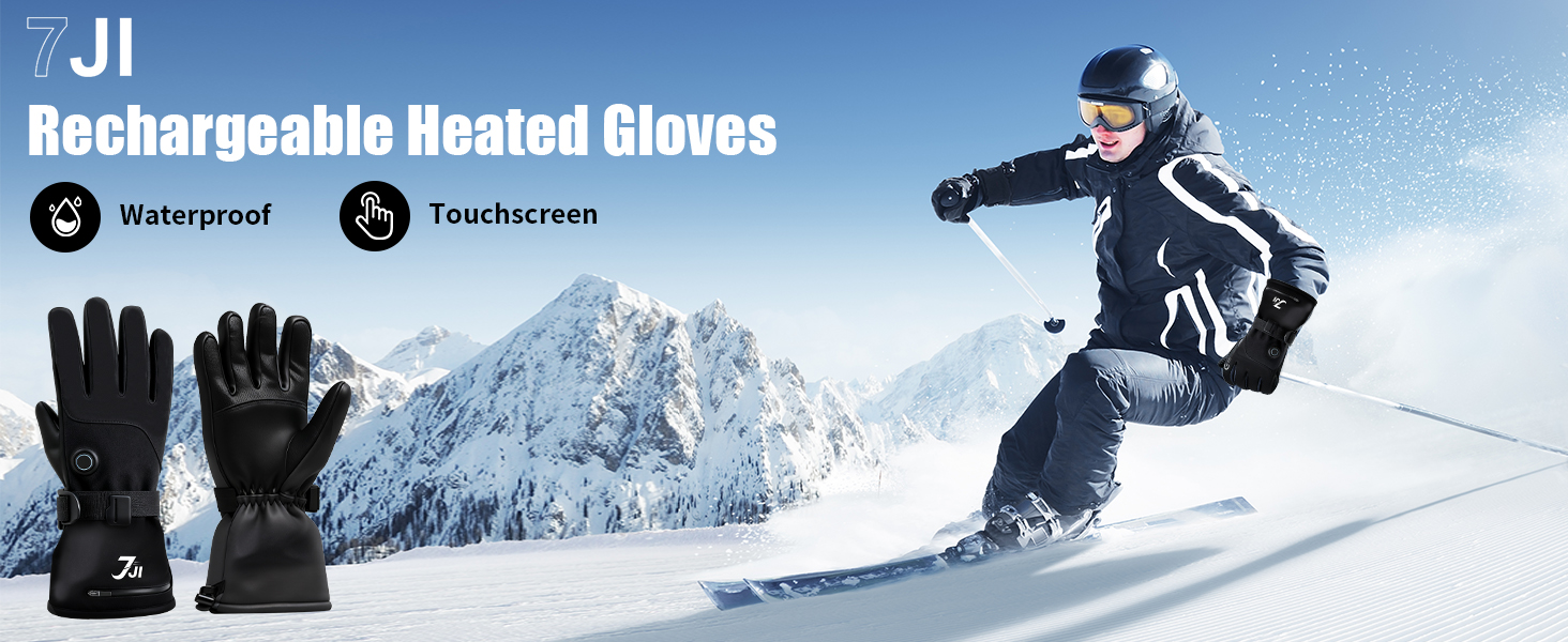 Обогревні рукавички для жінок 7JI (XL, чорний)