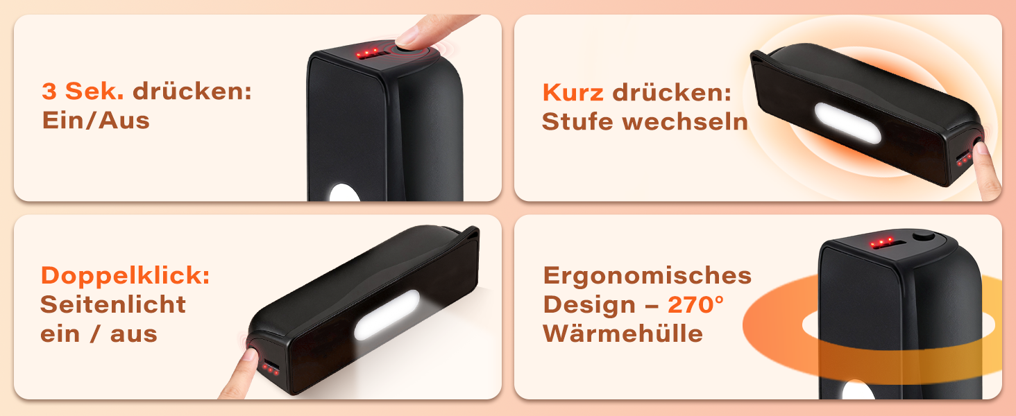 Електричні грілки для рук Citybee 2 шт. - 10000mAh, 3 режими нагріву, LED ліхтарик, Powerbank USB-C для кемпінгу, катання на лижах, активного відпочинку