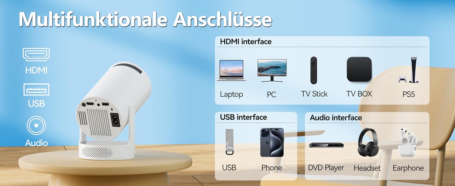 Інтелектуальний міні-проектор HY300 PRO HIFI: Android 11, 1080P FHD, 4K, 300 ANSI люмен, Wi-Fi 6, Bluetooth 5.0, для дому та кінотеатру