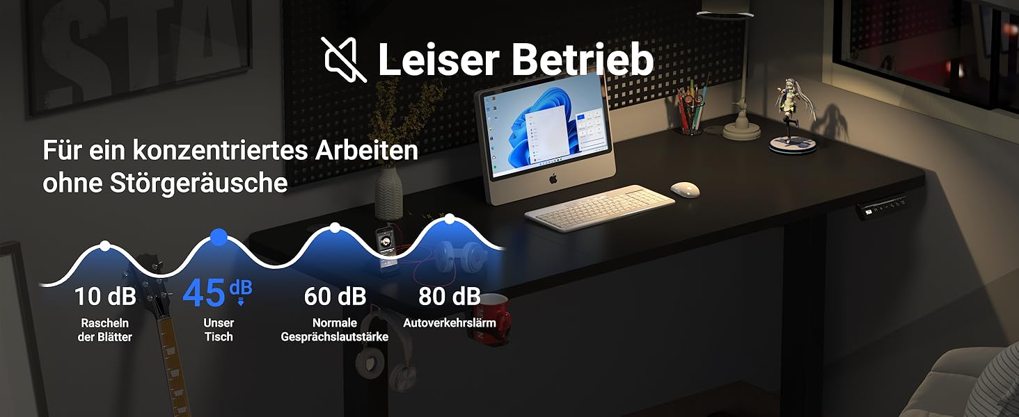 Регульований стіл для роботи з USB-C зарядкою 140 x 60 см, функція пам'яті. Стабільний електричний стіл, стоячий/сидячий, офісний, чорний.