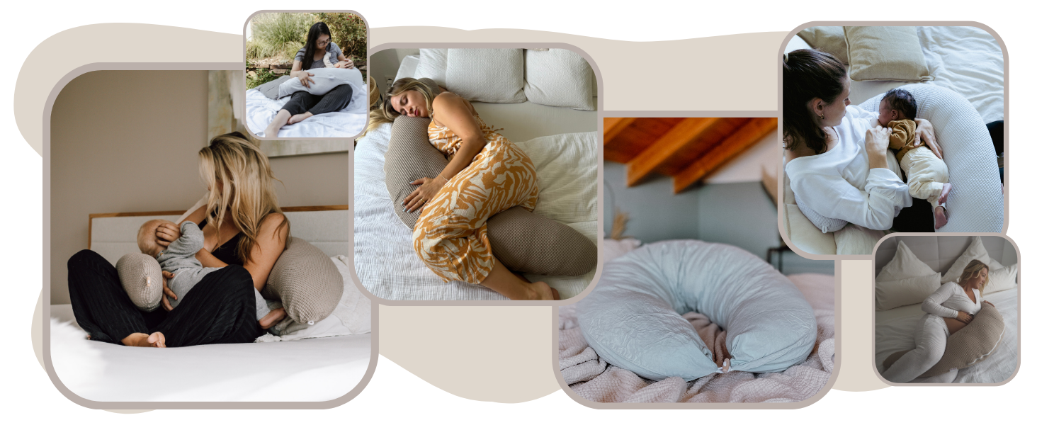 Подушка для годування HOBEA-Germany 190x76 см XXL, подушка для вагітних та сну на боці, з органічної бавовни (Колір: Ліс)