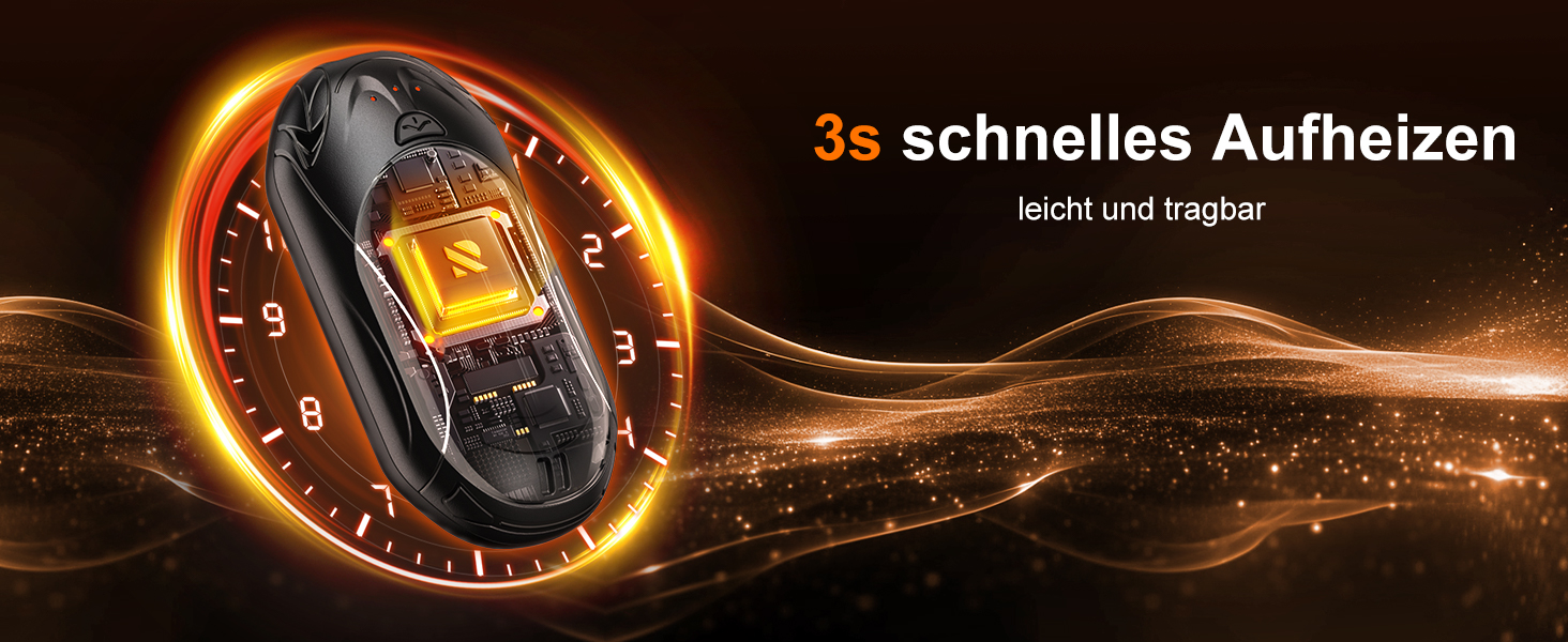 Електричні грілки для рук OUTJUT 6000mAh, 2 шт., USB, 3 режими нагріву, для спорту, кемпінгу, чорні