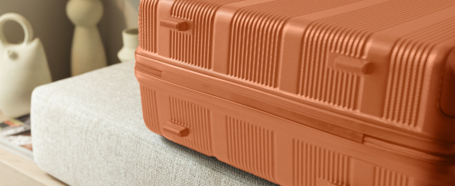 Набір валіз NUMADA Upfly T10 3 шт. (55x40x20, 66x44x26, косметичка). ABS, помаранчевий