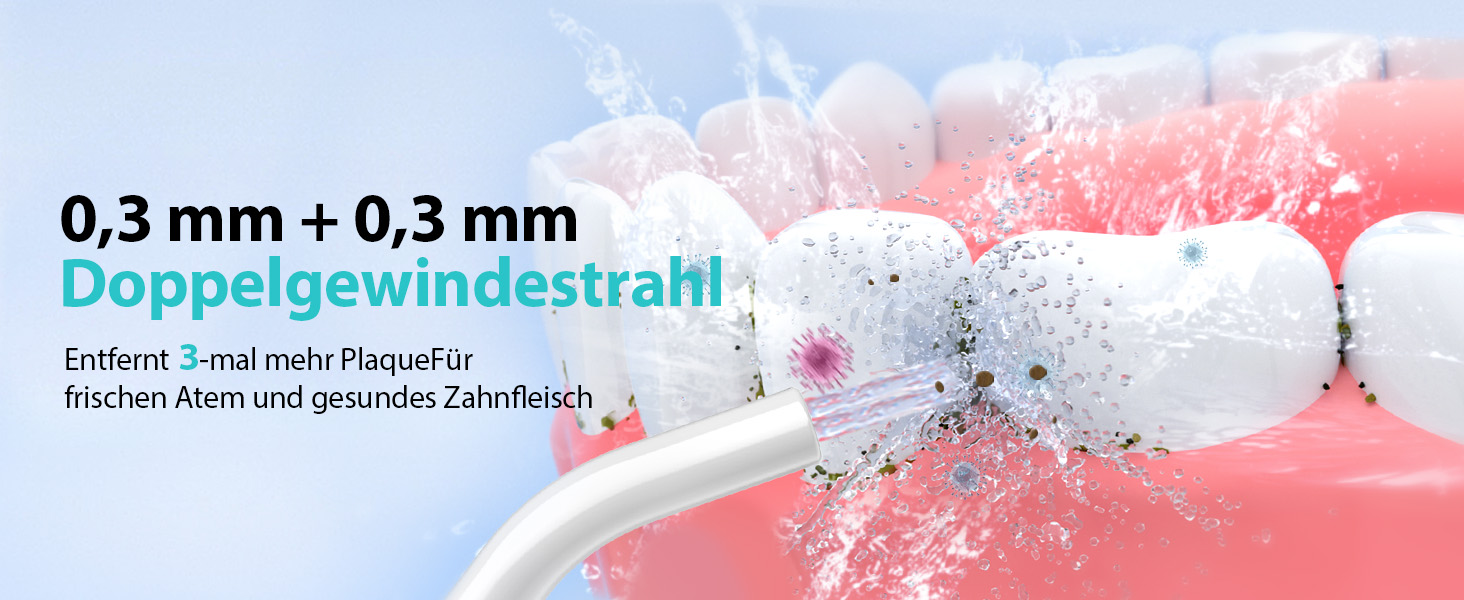 Бездротовий портативний душ COSLUS: 300 мл, IPX7, 5 насадок, для інтенсивного очищення та догляду за порожниною рота, ідеальний для подорожей