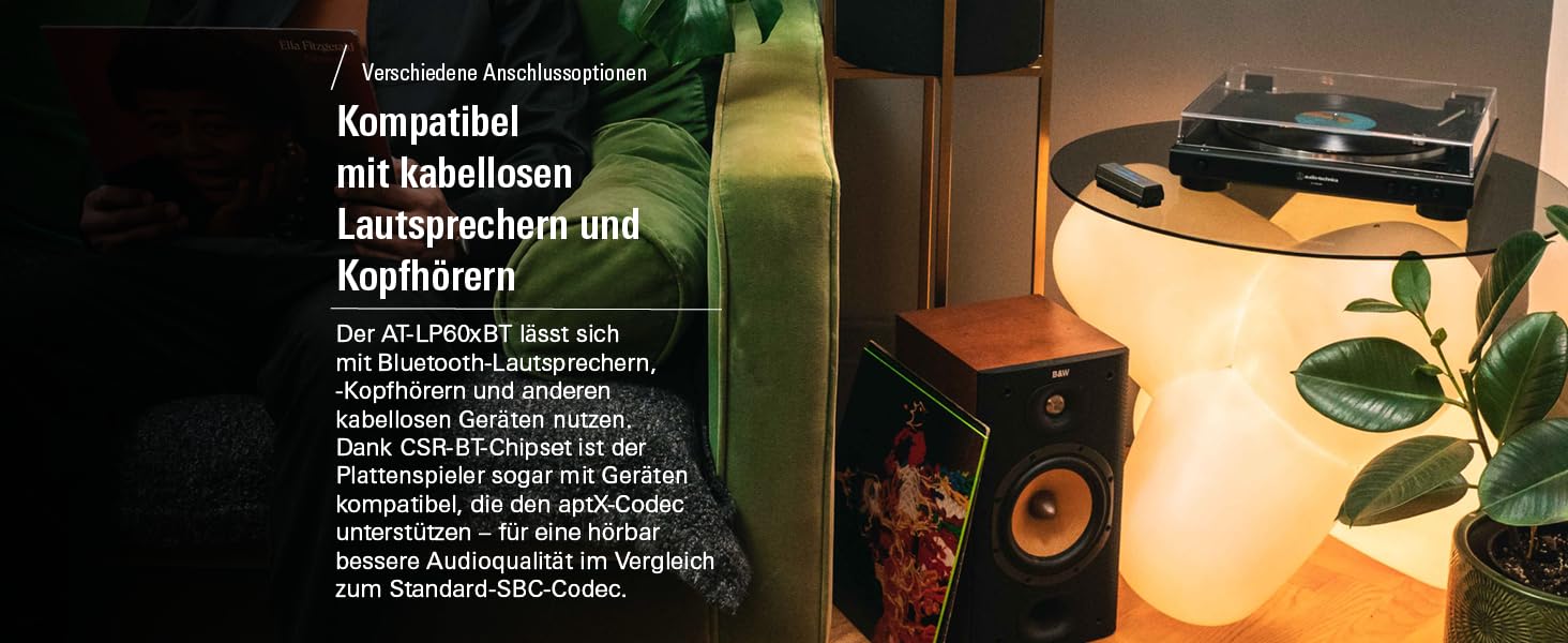 Програвач вінілу Audio-Technica LP60XBTBK з Bluetooth, повністю автоматичний, ремінний привід, стерео, чорний