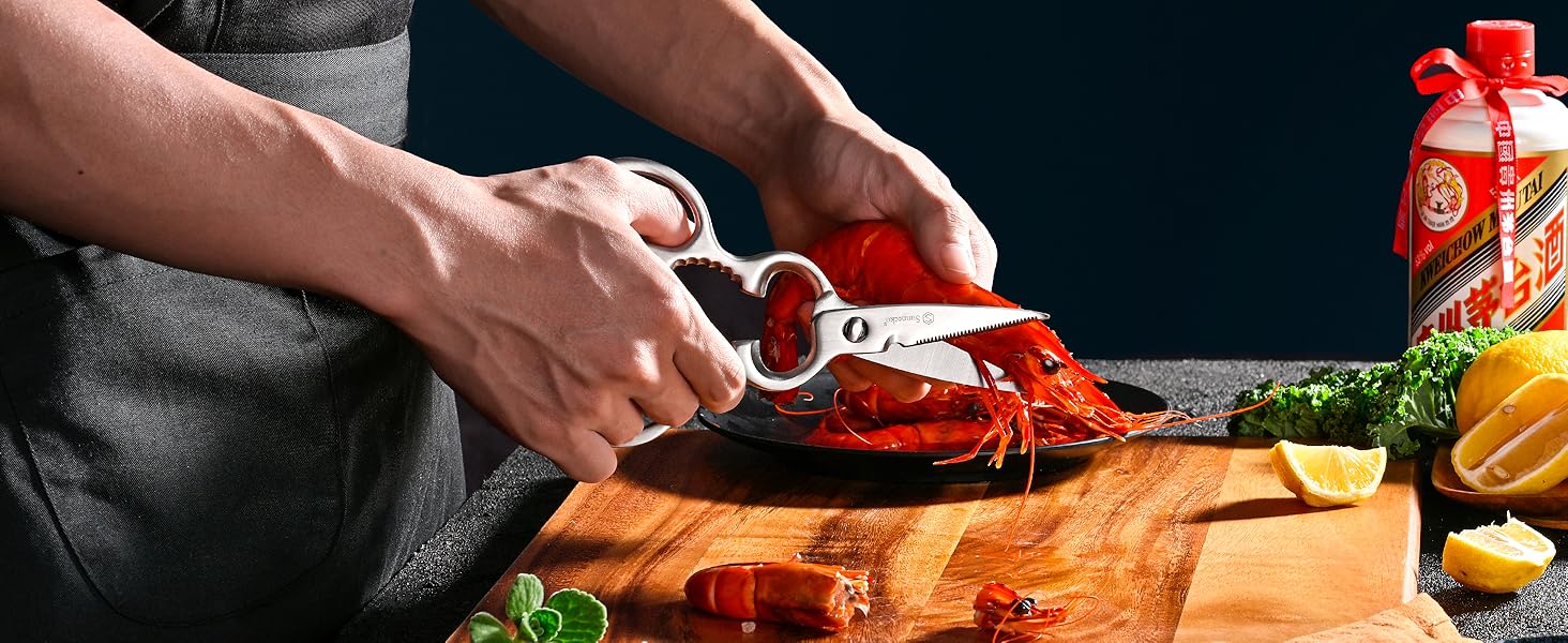 Набір ножів Sunnecko 6 шт. з підставкою – кухонний набір ножів для кухні, з ергономічними ручками та гострими лезами, з підставкою з нержавіючої сталі та акацієвого дерева