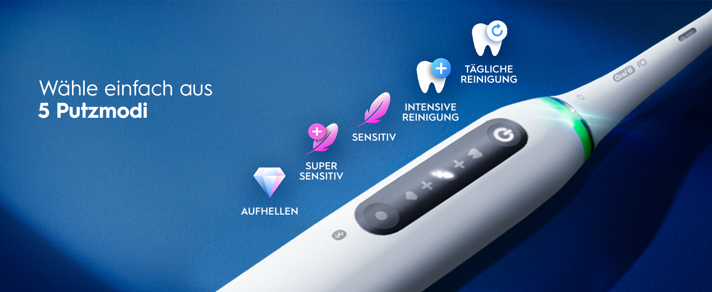 Електрична зубна щітка Oral-B iO Series 5, набір з 2 шт (чорна та біла), з додатковою насадкою та білим футляром