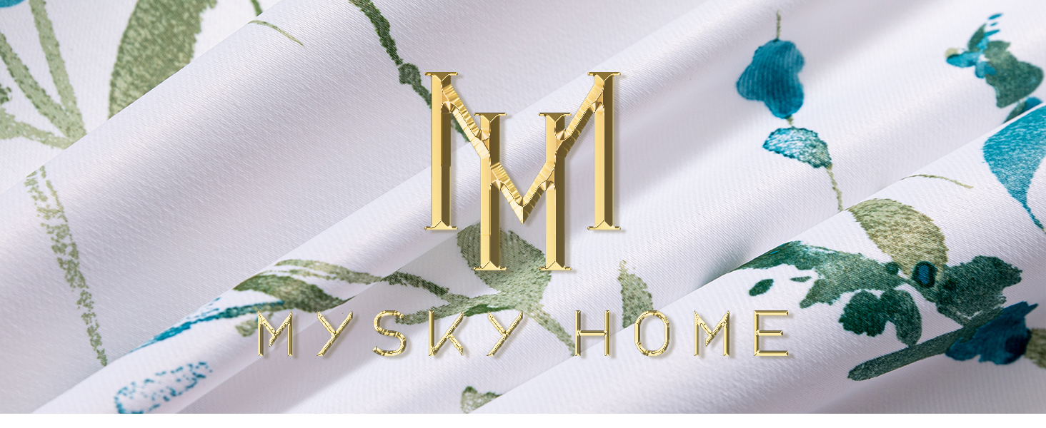 Теплова штора MYSKY HOME, комплект з 2 шт. , зелена, H213xW132 см, міжкімнатна перегородка з люверсами, модерн