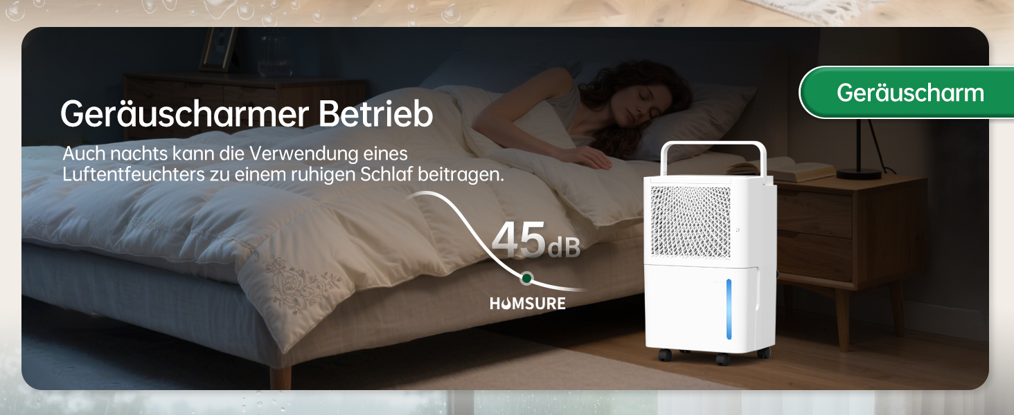 Електричний осушувач повітря PHILODECO 10л/день з режимом сушіння, 2л бак, таймер 24г, автовимкнення, ролики та ручка для підвалу, ванної, спальні