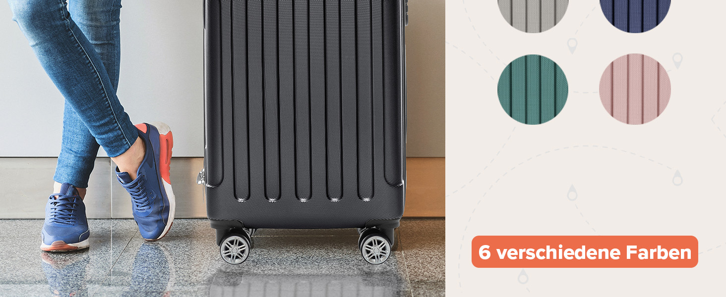 Набір валіз TRVLMORE: 2 валізи (ручна поклажа), чорний колір