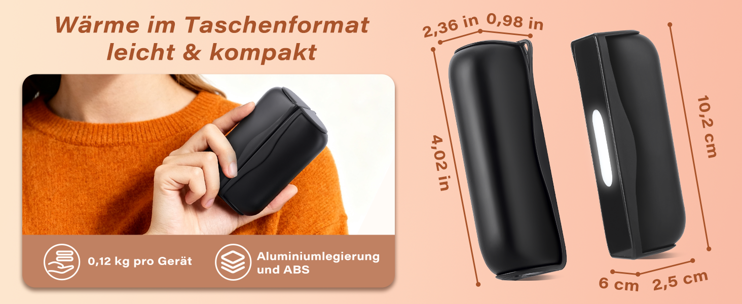 Електричні грілки для рук Citybee 2 шт. - 10000mAh, 3 режими нагріву, LED ліхтарик, Powerbank USB-C для кемпінгу, катання на лижах, активного відпочинку