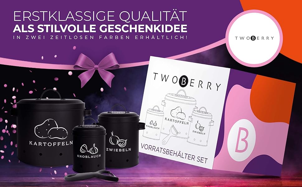 Набір контейнерів для зберігання картоплі, цибулі та часнику [3 шт] з овочечисткою, чорного кольору