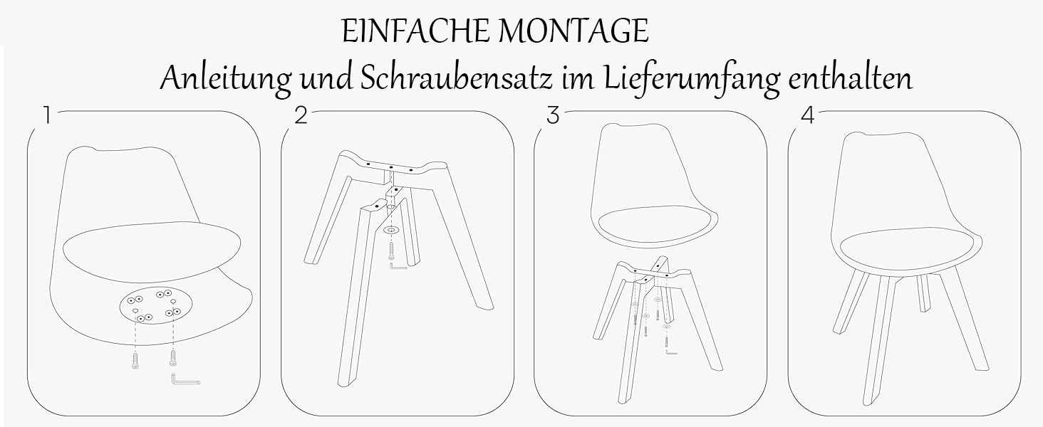Стільці для їдальні GrandCA HOME: дерев'яні, з масиву бука, в стилі ретро, комплект на 2 шт.