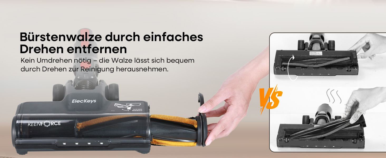 Акумуляторний пилосос ElecKeys K10 50000Pa/580W 70хв, бездротовий з LED дисплеєм, 1.8л, анти-заплутування, для шерсті тварин, килимів, підлоги, авто, синій