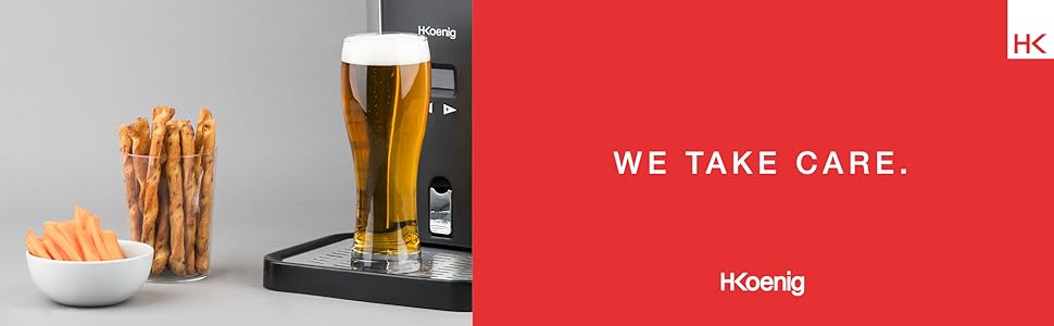 H.Koenig Bierzapfanlage BW1880: Професійна система для розливу пива з охолодженням, сумісна з 5-літровими фюзами, з LED-дисплеєм