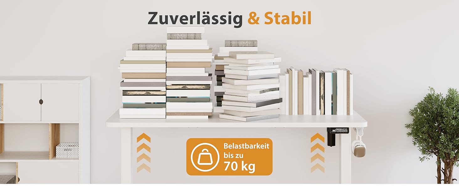 Регульований стіл для роботи з USB-C, електричний, з пам'яттю, 120x60 см, білий. Стіл для офісу, стоячий, комп'ютерний.