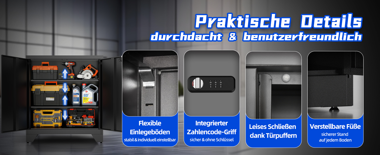 Металевий шафа-сейф для документів, 90x80x40 см, білий (чорний) - з полицями та комбінаційним замком