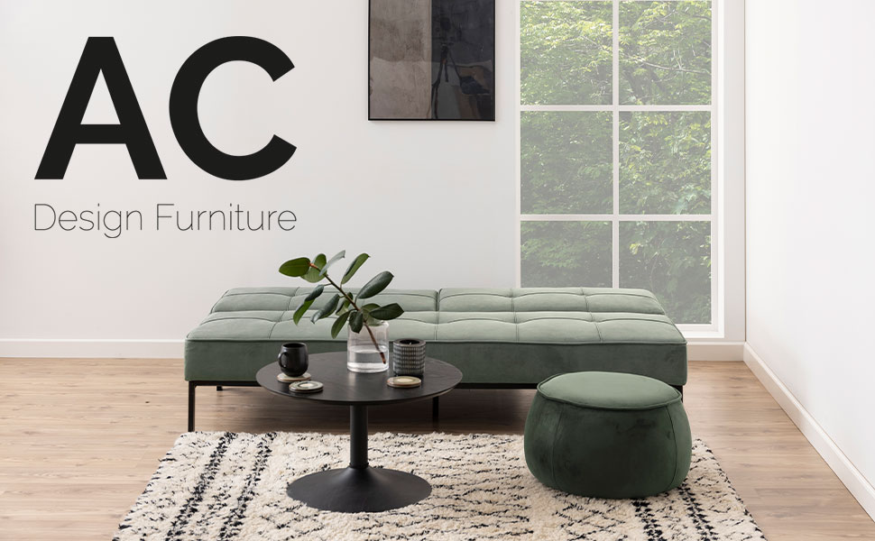 Журнальний стіл AC Design Furniture Gurli 55x45 см скло/метал прозоро-чорний