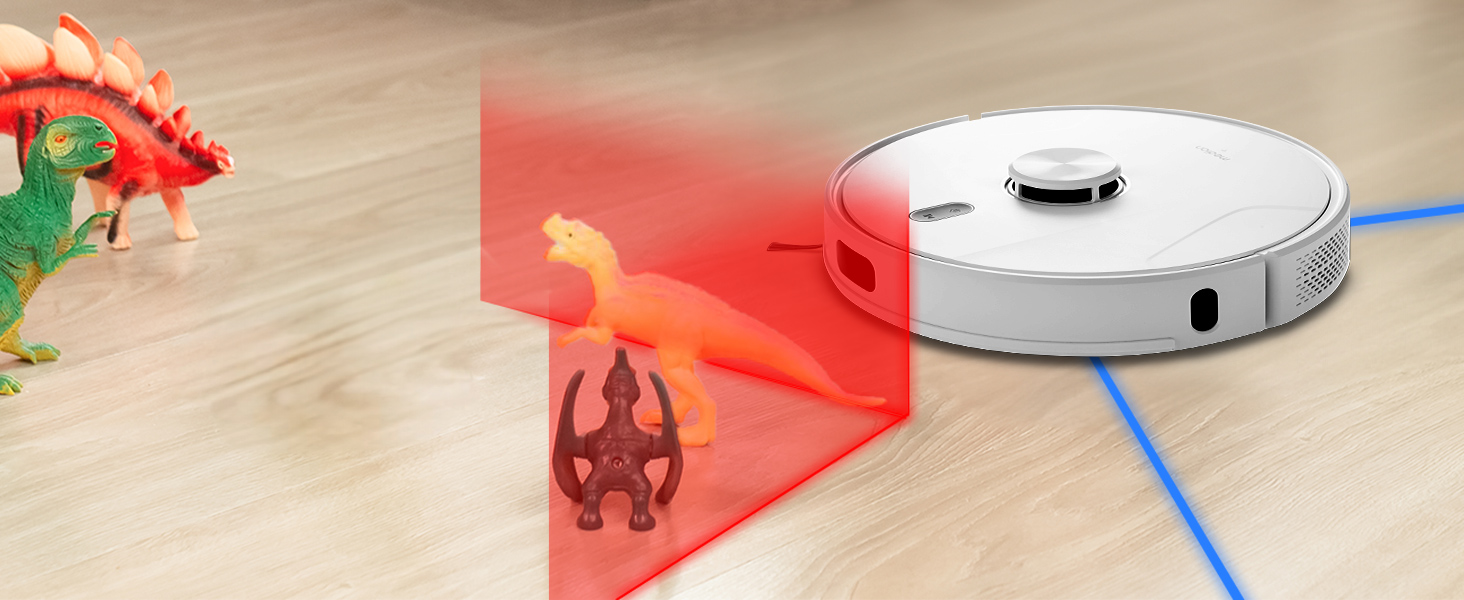 Робот-пилосос MEDION X41SW+ з док-станцією, лазерною навігацією та функцією миття підлоги. Потужність всмоктування 8000Pa, 2-в-1, створення точних карт, зони заборони, підтримка декількох поверхів