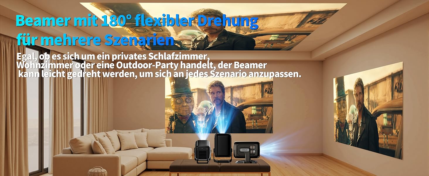 Портативний проєктор Mini Beamer 4K Full HD з 5G WiFi 6, Bluetooth 5.4 та автоматичною корекцією трапецеїдальних спотворень. Підтримка USB/Laptop/PC, з мишкою та пультом дистанційного керування. Чорний (Black-1)