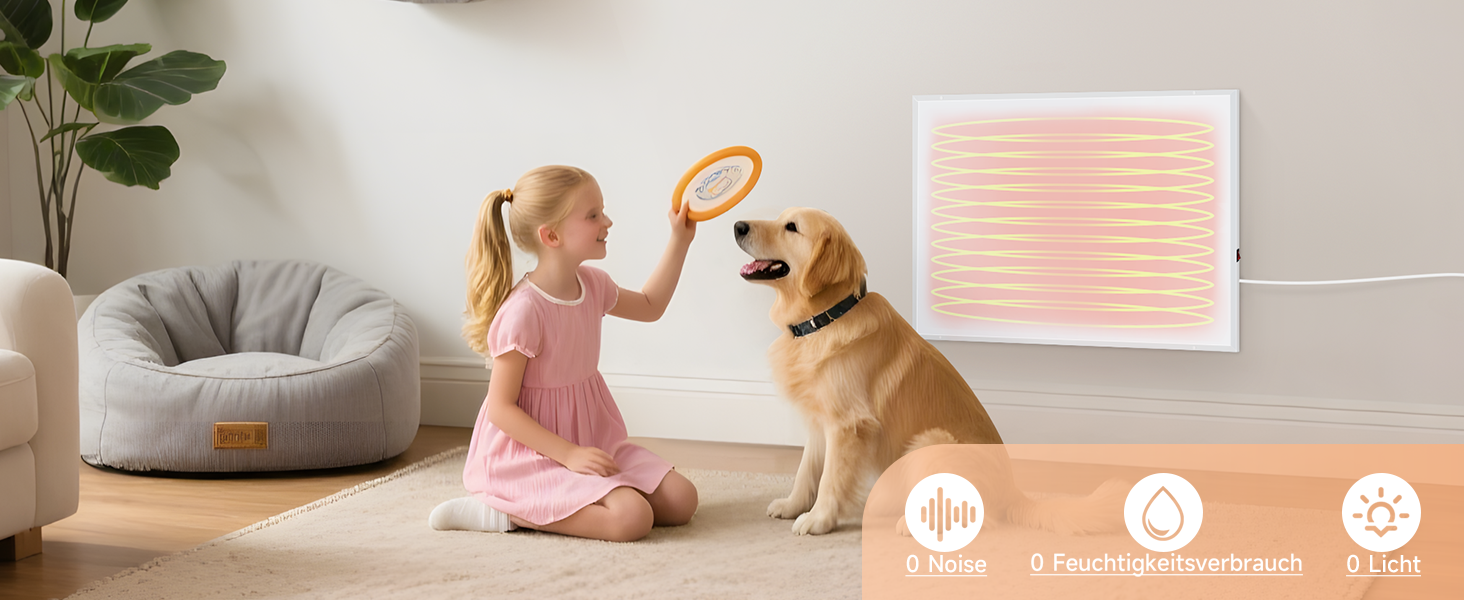 Інфрачервова настінна панель Mursche 450W з термостатом та Wi-Fi, електрична, енергозберігаюча, з пультом дистанційного керування та можливістю встановлення на стіну