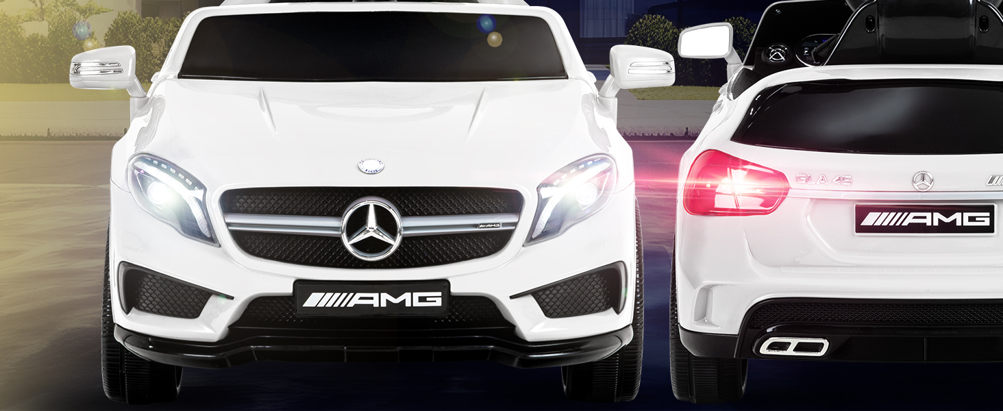 Дитячий електромобіль Mercedes AMG GLA45 чорний, ліцензія, з пультом 2,4 ГГц, іграшковий автомобіль для дітей від 3 років