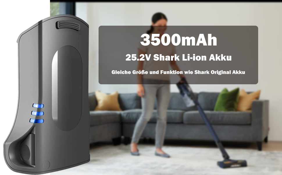 Змінна батарея Remate 25.2V 3500mAh для Shark XSBT700/XSBT700EU, сумісна з IZ201/IZ103/IZ225