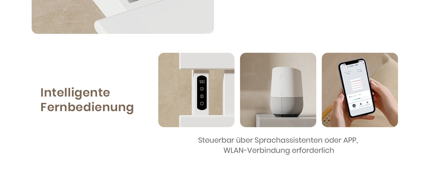 Електричний рушникосушар EMKE з Wi-Fi, 1000x500 мм, 320W, чорний (правий)