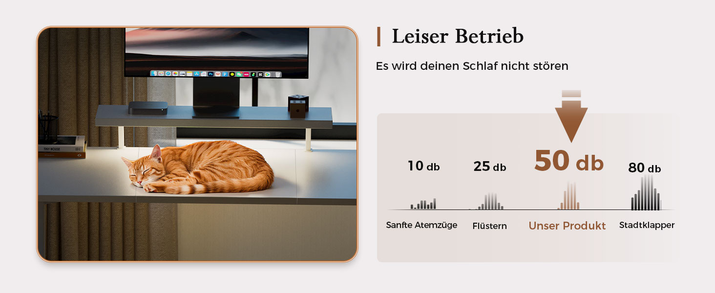 Регульований по висоті письмовий стіл Klicelor 140x60 см з LED-підсвіткою, розетками та підставкою для монітора, білий — ігровий та офісний стіл для роботи стоячи