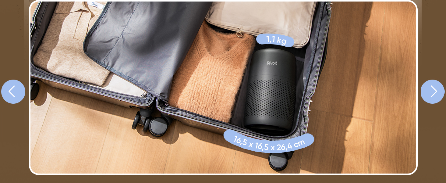 Повітряочисник LEVOIT Core Mini з ароматерапією, HEPA-фільтр, чорний