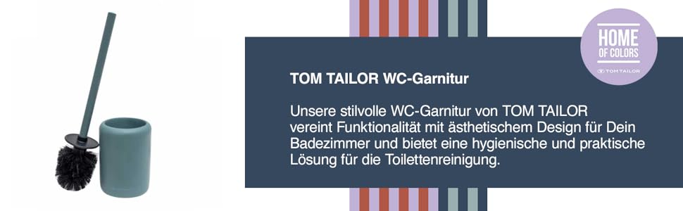 Набір для туалету TOM TAILOR, стильна щітка для туалету з контейнером з міцного пластику, змінна головка щітки чорного кольору для додаткової гігієни, декоративний аксесуар для ванної кімнати, сірий (гірчичний)