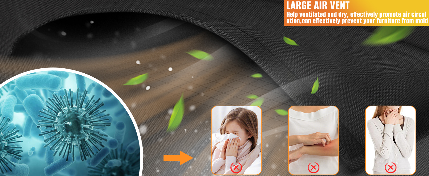 Захисний чохол для садово-патіо меблів, 250x250x90 см, водовідштовхуючий, стійкий до УФ-випромінювання, 420D, для вулиці