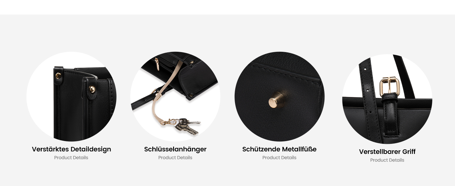 LOVEVOOK Сумка для ноутбука 15.6 дюймів, жіноча, велика, водонепроникна, сумка-шоппер, ділова, з PU шкіри, для офісу, навчання, чорна