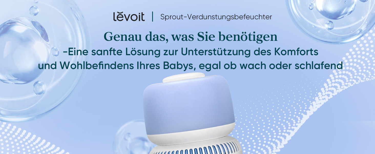Зволожувач повітря Levoit Smart для великих приміщень, 4.5 л, теплий/холодний пар, 550 мл/год, нічник, автовимкнення, білий