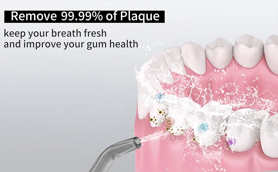 Набір для чищення зубів: водяна нитка, електрична зубна щітка, щітка та нитка для здоров'я ясен (рожевий)