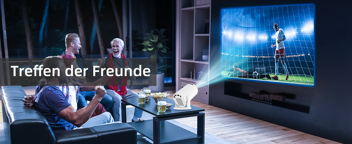 Портативний міні проєктор 4K з Wi-Fi 2.4/5G, Android 11, Full HD 1080P, HDMI, динамік (HY300Pro+)