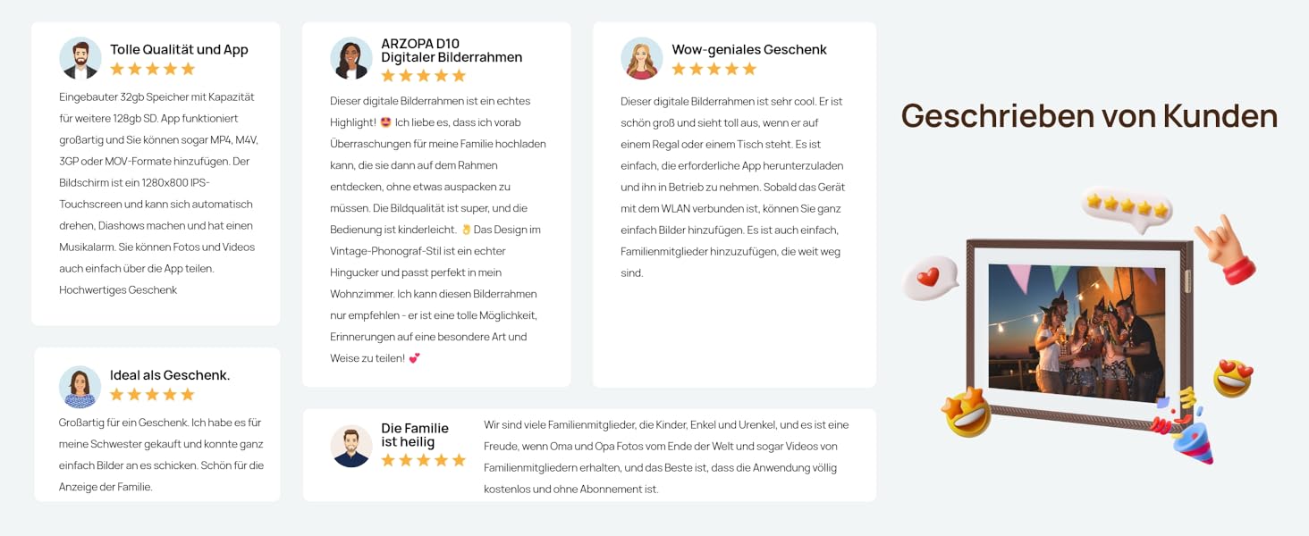 Цифровий фоторамка ARZOPA 15.6 дюймів з безлімітним хмарним сховищем, віддаленою передачею фото та відео, FHD сенсорним екраном. Ідеальний подарунок! Модель D15 (Коричневий)