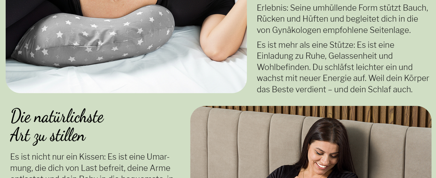 Підтримка для вагітних Stillkissen XXL 200x70 см. Подушка для годування та сну, бамбук, ергономічна, для вагітних та годуючих, з бавовняним чохлом, 100% бавовна, багатофункціональна